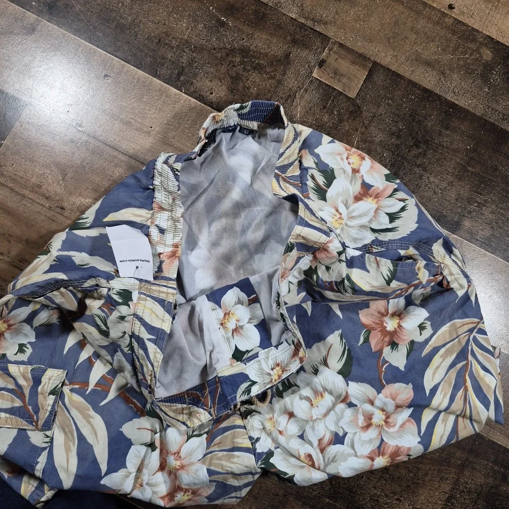 Vintage 90s Polo Ralph Lauren Swim Trunks Shorts Mens XL Floral New